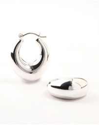 Lovisa - Silver Plated Creole Medium Earrings