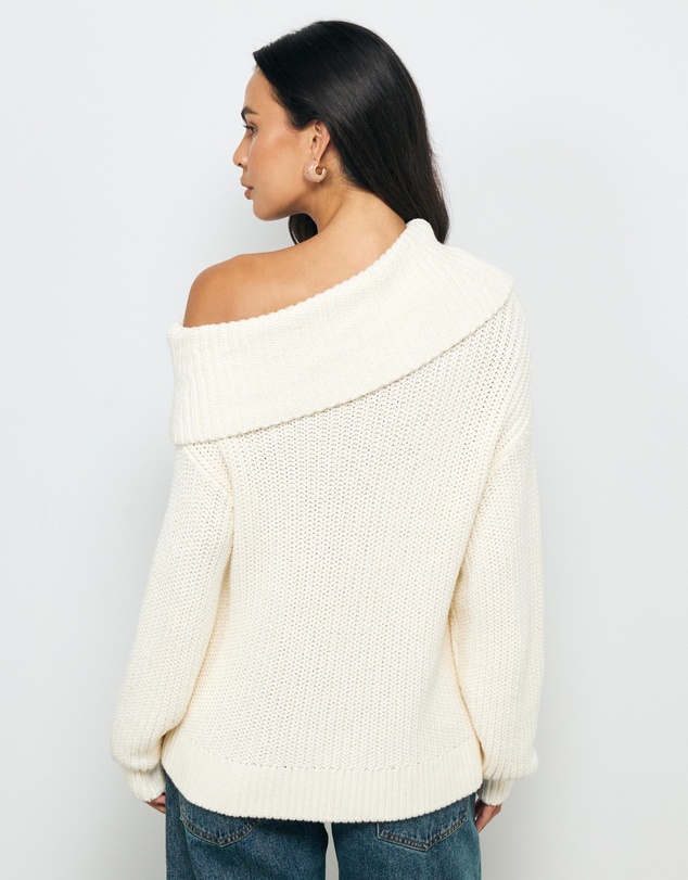 AERE - Leia Off Shoulder Knit Jumper