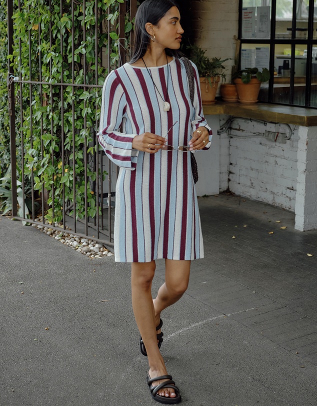 Ceres Life - Chloe Stripe Knit Mini Dress