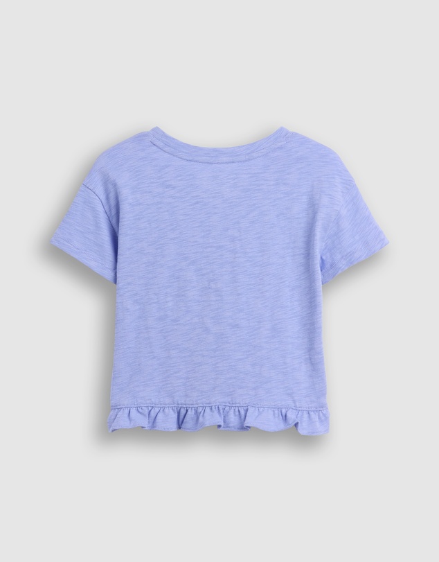 GAP - SS Ruffle Hem Logo Tee - Babies-Kids