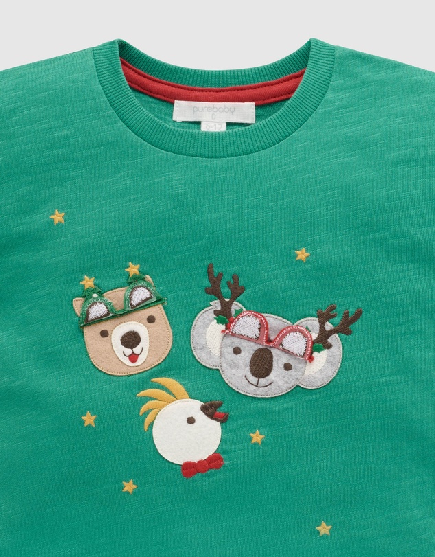 Purebaby - Christmas Party Tee-Kids-Babies