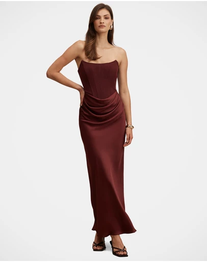 Forever New - Isra Drape Strapless Maxi Dress