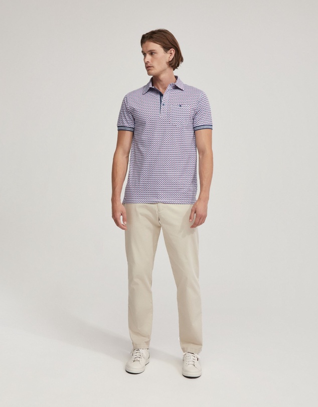 Oxford - Milo Cotton Jersey Printed Polo