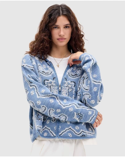 BDG By Urban Outfitters - BDG Bandana Knit Hoodie