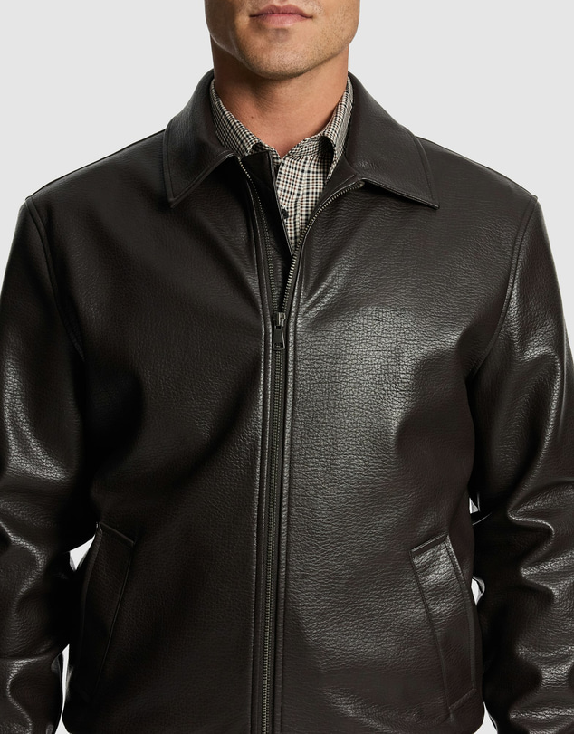 yd. - Scotty Faux Leather Jacket