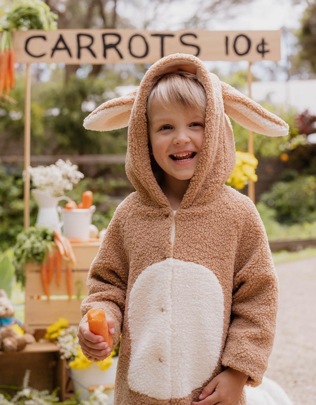 Bebe by Minihaha - Latte Sherpa Romper - Babies-Kids