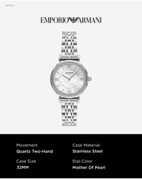 Emporio Armani - Silver Tone Analogue Watch