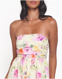 Petal & Pup - Kayt Strapless Dress - Yellow Petunia