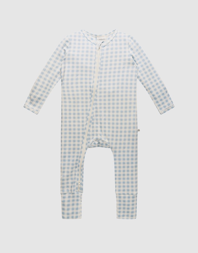 Kynd Baby - Day Or Night Onesie in Blue Gingham