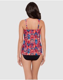Miraclesuit Swimwear  - Ikat Dorado Dazzle Underwired Draped Tankini Top