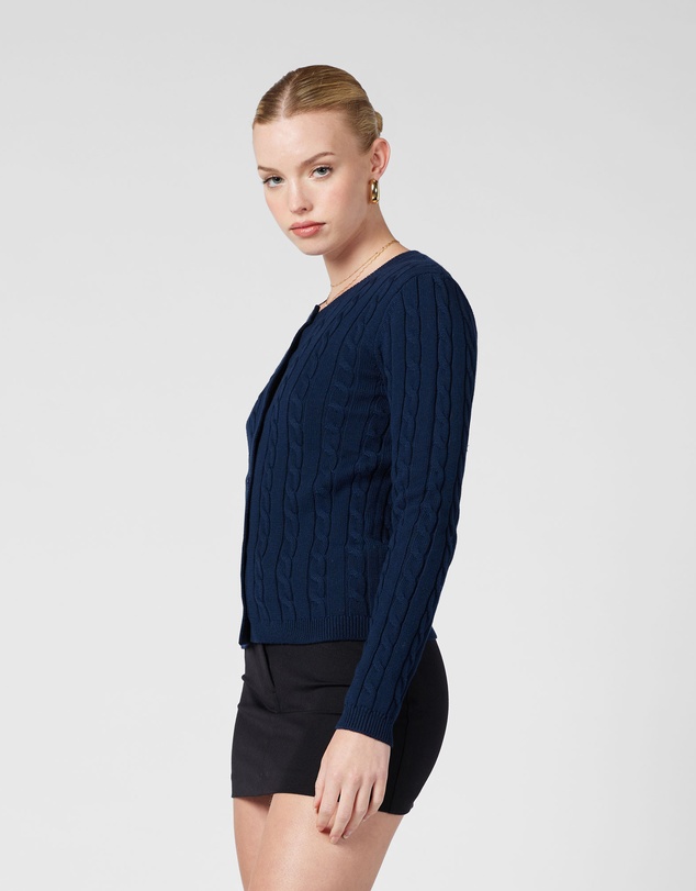 MVN - Cable Crew Neck Cardigan
