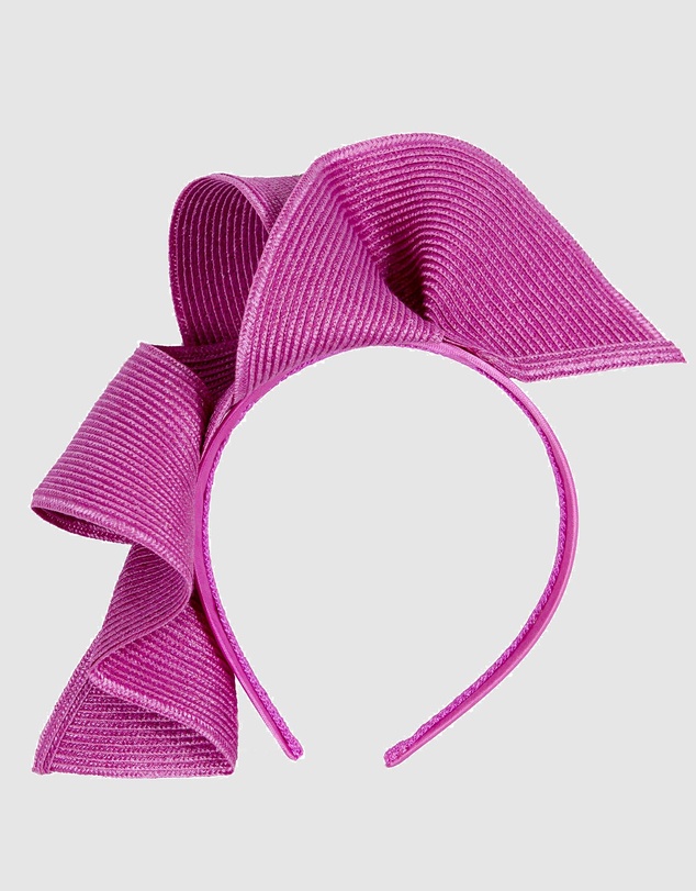 Max Alexander - Large Wavy Fuchsia Racing Fascinator