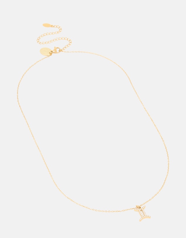 Lovisa - Waterproof Gold Plated Stainless Steel Cubic Zirconia Gemini Zodiac Sign Necklace