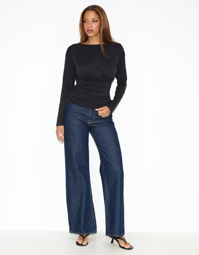 Dazie - Sofia Draped Back Chain Top