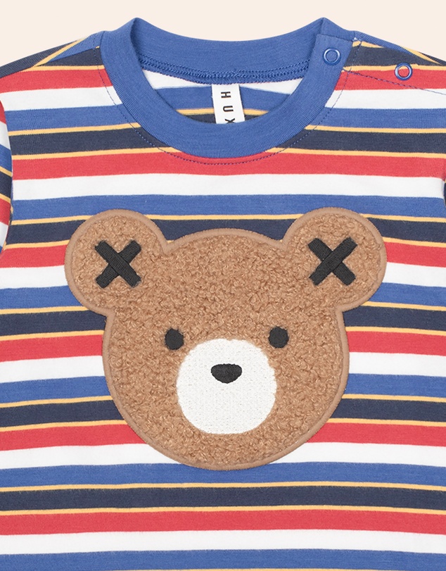 Huxbaby - Furry Huxbear Stripe Top - ICONIC EXCLUSIVE - Babies-Kids