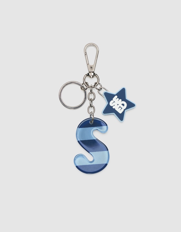Seed Heritage - BLUE STRIPE INITIAL KEYRING