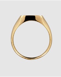 Kuzzoi - ICONIC EXCLUSIVE - Enamel Signet Ring in Gold-Plated 925 Sterling Silver