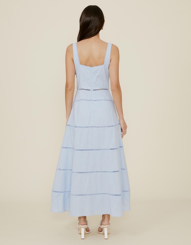 The Fated - Ruffle Pinafore Maxi Tiered Dress