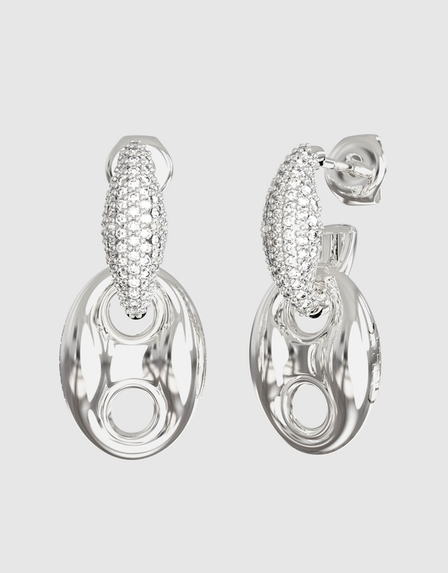 GUESS - Marine Pave Link Pendant Earrings