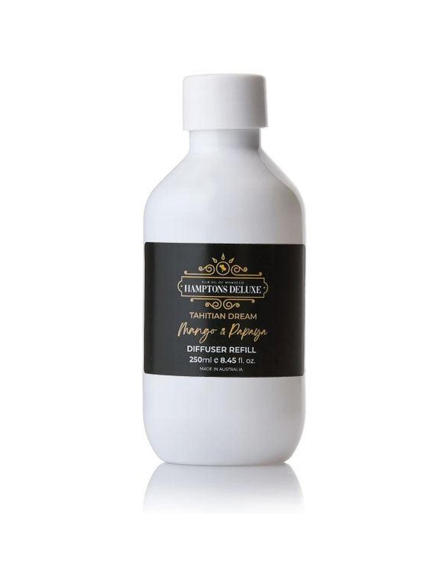 Silk Oil of Morocco - Reed Diffuser + 250ml Refill - Hamptons Deluxe - Tahitian Dream - Mango & Papaya - Value Pack