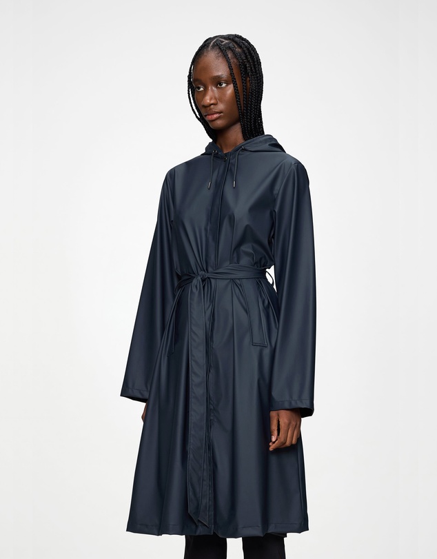 RAINS - A-Line Longer Women's Jacket Navy