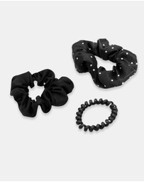 Morgan & Taylor - Mara Scrunchie Set in Black