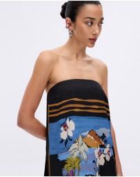 Minima Esenciales - Moonlit Palms Strapless Top
