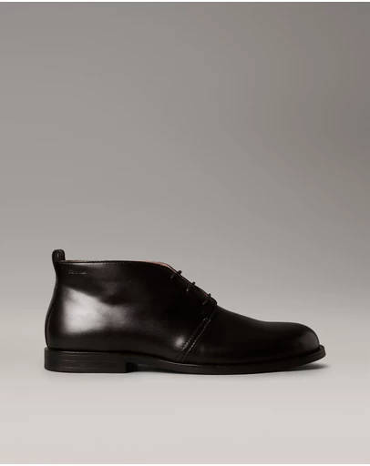 Calvin Klein - Leather Desert Boot Lace-Up Shoes