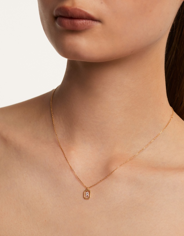 PDPAOLA - Mini Letter R Gold Necklace
