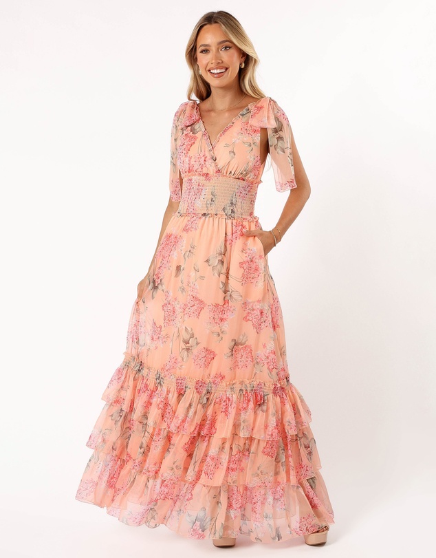 fionna floral maxi dress pink Fiona Garden Cascade Maxi Dress