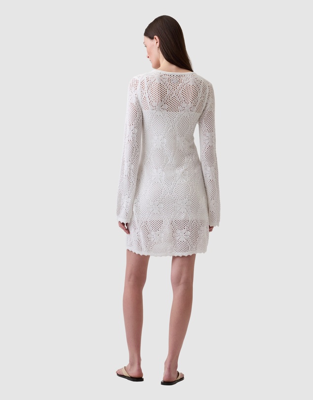 GAP - LS Pointelle V-Neck Mini Dress