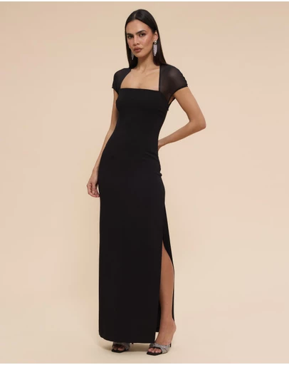 CHANCERY - Florence Mesh Detail Maxi Dress