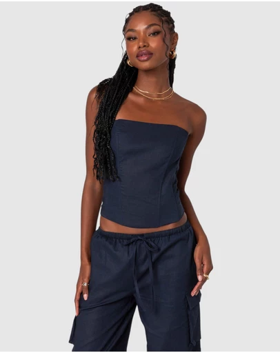 EDIKTED - Bristol Linen Look Corset