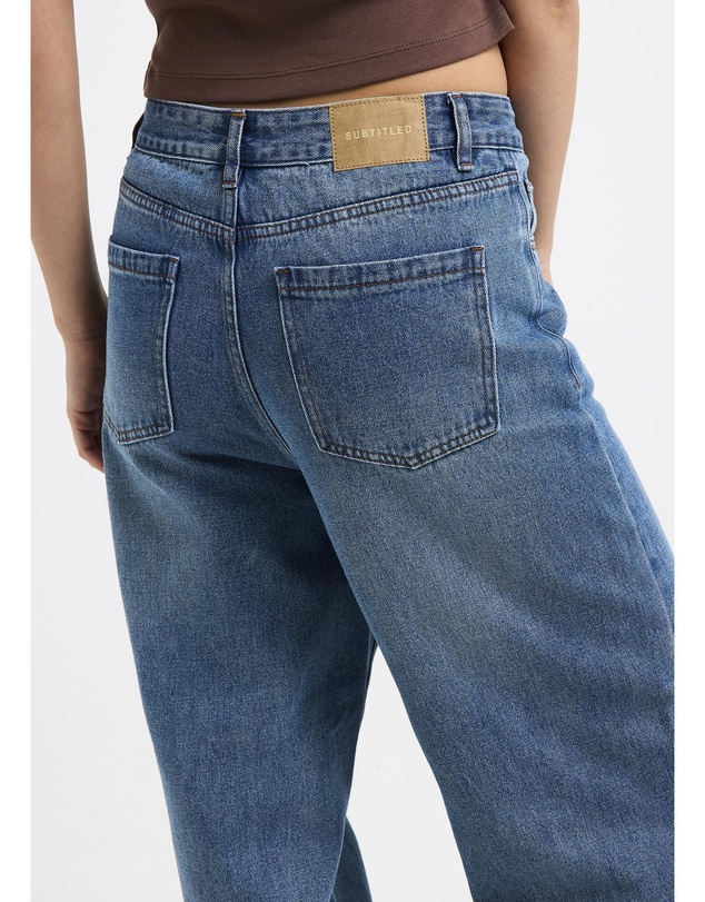 Subtitled - Alexa Mid Rise Denim Jeans Petite Relaxed