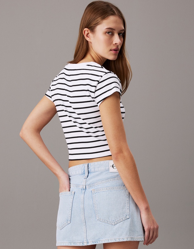 Calvin Klein Jeans - Ribbed Monogram Logo T-Shirt