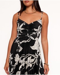 Petal & Pup - Angelique Pleated Jumpsuit - Black Floral