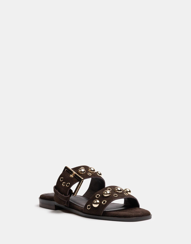 Wittner - Dixee Flat Sandal Ebony Suede