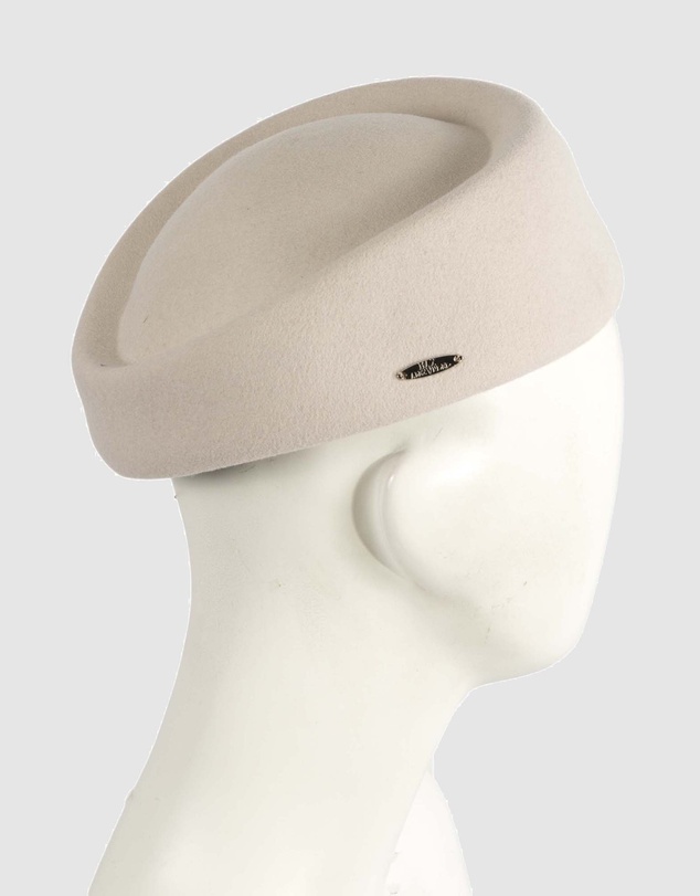 Max Alexander - Felt Cream Pillbox Hat