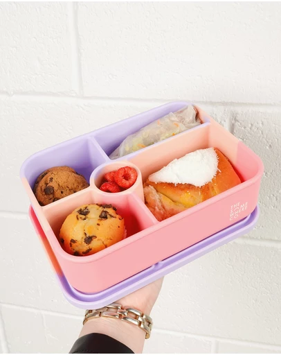 The Somewhere Co - Cotton Candy Large Silicone Bento Lunch Box