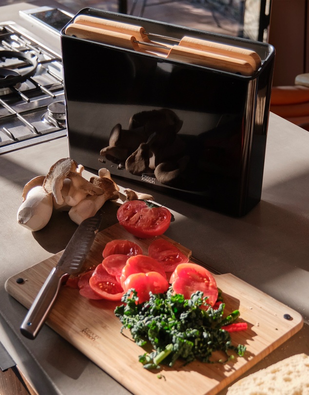 Joseph Joseph - Folio™ Steel 3-Piece Bamboo Chopping Board Set With Black Stainless-Steel Case