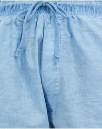 Surrounded By Ghosts - The Obsidian Linen Drawstring Shorts