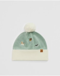 Country Road - Dog Embroidered Beanie