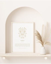 Olive et Oriel - Taurus Celestial Zodiac Art Print