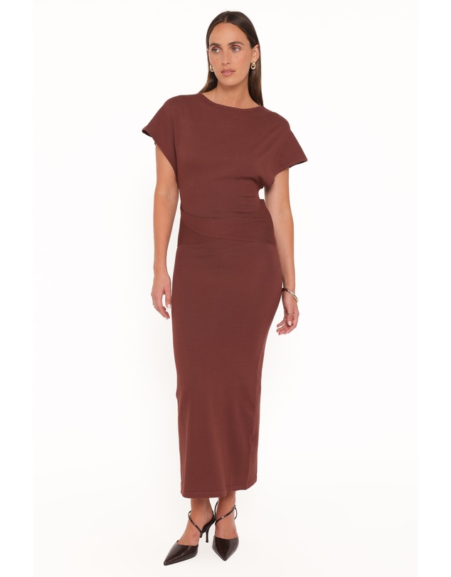 Petal & Pup - Carlina Midi Dress - Brown