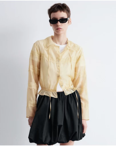 & Other Stories - Long Sleeve Lace Blouse