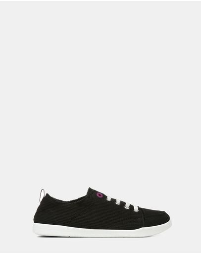 Black Waffle Knit