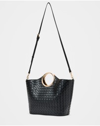 Forever New - Valentina Metal Handle Weave Bag