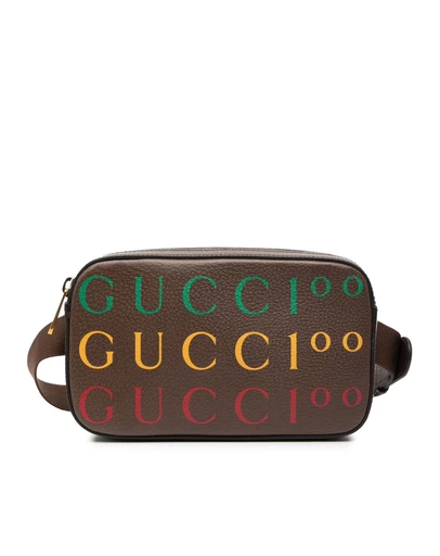 Pre-Loved by Azura Reborn - Pre-Loved 100th Anniversary Textured Dollar Calfskin Logo Belt Bag