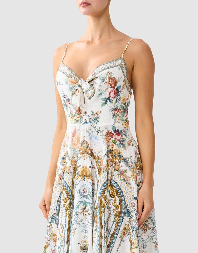 Camilla - Long Dress with Tie Front