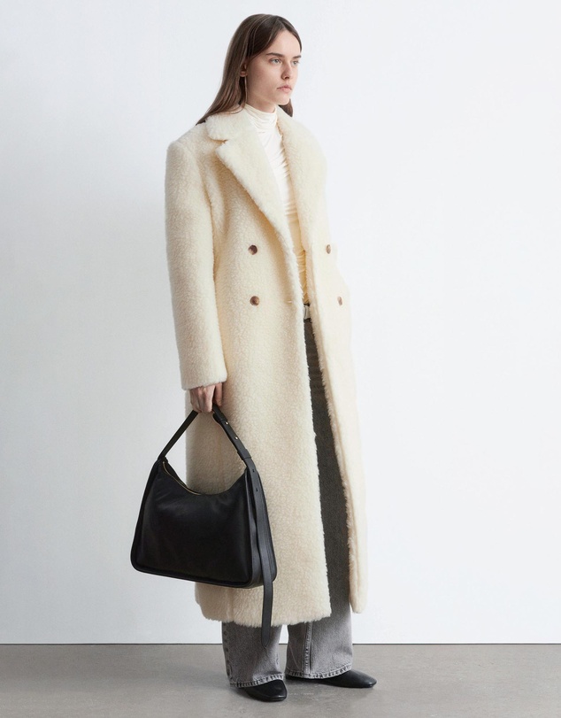 & Other Stories - Wool Shearling Maxi Coat